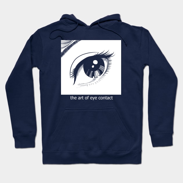 eye contact art "no stroke" Hoodie by Elsieartwork